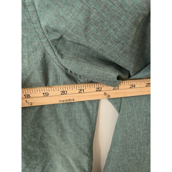 Prana Mens Large Button Down Shirt Long Sleeve Hiking Travel Green Size L - Picture 9 of 10